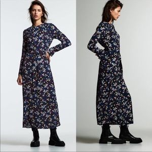 ZARA BLOGGER LONG PRINT DRESS